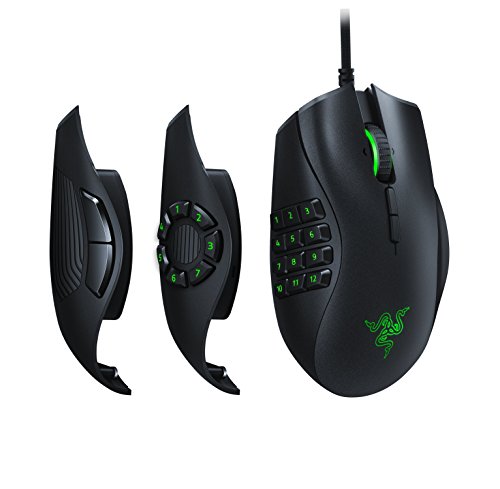 ماوس الألعاب Razer Naga Trinity: مستشعر بصري 16000 نقطة في البوصة - إضاءة Chroma RGB - لوحة جانبية قابلة للتبديل مع تكوينات 2 و 7 و 12 زرًا - مفاتيح ميكانيكية ماوس الألعاب Razer Naga Trinity: مستشعر بصري 16000 نقطة في البوصة - إضاءة Chroma RGB - لوحة جانبية قابلة للتبديل مع تكوينات 2 و 7 و 12 زرًا - مفاتيح ميكانيكية