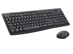 لوجيتك MK295 ماوس لاسلكي ولوحة مفاتيح كومبو مع تقنية SilentTouch ، لوحة رقمية كاملة ، تتبع بصري متقدم ، لاسلكي خالٍ من التأخير ، ضوضاء أقل بنسبة 90٪ - جرافيت
