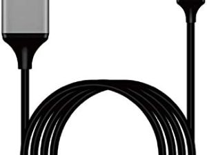[معتمد من Apple MFi] محول Lightning إلى HDMI للهاتف إلى التلفزيون ، متوافق مع iPhone ، iPad ، موصل شاشة مزامنة متصل مباشرة على HDTV / شاشة / جهاز عرض لا تحتاج إلى مصدر طاقة （6.6FT）