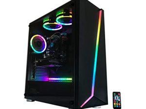 Alarco كمبيوتر سطح المكتب للألعاب Intel i7 3.40 جيجاهرتز ، 16 جيجابايت رام ، 1 تيرابايت قرص صلب ، ويندوز 10 برو ، واي فاي جاهز ، بطاقة فيديو Nvidia GTX 750 4GB ، 3 مراوح RGB مع جهاز تحكم عن بعد