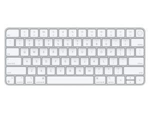 لوحة مفاتيح Apple Magic مع معرف اللمس لأجهزة كمبيوتر Mac سيليكون (لاسلكي ، قابل لإعادة الشحن) - الإنجليزية الأمريكية - مفاتيح بيضاء
