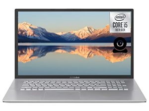 كمبيوتر محمول ASUS Vivobook ، شاشة 17.3 بوصة عالية الدقة + (1600 × 900) لا تعمل باللمس ، معالج Intel Core i5 رباعي النواة ، ذاكرة وصول عشوائي DDR4 سعة 20 جيجابايت ، 512 جيجابايت PCIe NVMe M.2 SSD ، كاميرا ويب ، HDMI ، USB Type-C ، Wi-Fi 5 ، Windows 11 البيت الفضي