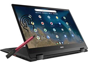 ASUS ChromeBook Flip 15.6 "FHD 2-in-1 Touchscreen Laptop، Quad-Core AMD Ryzen 5 3500C (Beat i5-8250U)، 8GB DDR4 RAM، 128GB PCIe SSD، WiFi، BT 5.0، Backlit KB، Chrome OS، broag 64GB Flash قيادة