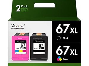 استبدال خراطيش الحبر Valuetoner لطابعة HP 67XL 67 XL للطابعة Envy 6000 6055 6055e 6052 6058 6075 Envy Pro 6400 6455 6455e 6452 6458 DeskJet 1255 2732 2752 2755 2755e 4140 4152 4155 4155e عبوتان