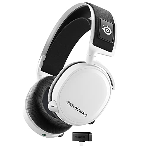 سماعة الألعاب ستيل سيريز Arctis 7+ اللاسلكية - بدون خسارة 2.4 جيجاهرتز - عمر بطارية 30 ساعة - USB-C - 7.1 محيطي - للكمبيوتر الشخصي ، PS5 ، PS4 ، Mac ، Android and Switch - أبيض سماعة الألعاب ستيل سيريز Arctis 7+ اللاسلكية - بدون خسارة 2.4 جيجاهرتز - عمر بطارية 30 ساعة - USB-C - 7.1 محيطي - للكمبيوتر الشخصي ، PS5 ، PS4 ، Mac ، Android and Switch - أبيض