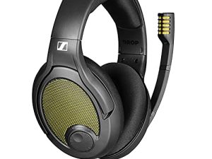سماعة الألعاب Drop + Sennheiser PC38X - ميكروفون إلغاء الضوضاء مع تصميم فوق الأذن مفتوح الظهر ، وسادات أذن قطيفة ، متوافقة مع أجهزة الكمبيوتر ، PS4 ، PS5 ، Switch ، Xbox ، Mac ، الهاتف المحمول ، والمزيد