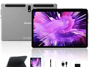 تابلت MEBERRY المحدث بنظام Android 11 اللوحي 10.1 بوصة مع معالج ثماني النواة بسرعة 2.0 جيجاهرتز | 2.4G + 5G Wi-Fi | 4 جيجا بايت رام + 64 جيجا بايت روم | توسيع 256 جيجا | بطارية بسعة 8000 مللي أمبير | GPS | كاميرا مزدوجة ، معدن رمادي