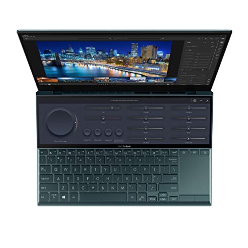 ASUS ZenBook Duo 14 UX482 14 ”FHD Touch Display، Intel Evo Platform، Core i7-1195G7، 8GB RAM، 512GB PCIe SSD، ScreenPad Plus، Windows 10 Home، Wifi 6E، Celestial Blue، UX482EAR-DB71T ASUS ZenBook Duo 14 UX482 14 ”FHD Touch Display، Intel Evo Platform، Core i7-1195G7، 8GB RAM، 512GB PCIe SSD، ScreenPad Plus، Windows 10 Home، Wifi 6E، Celestial Blue، UX482EAR-DB71T