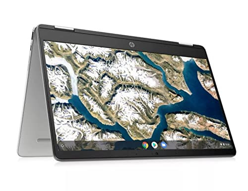 HP Chromebook x360 14-inch HD Touchscreen، 64GB eMMC، Intel Celeron N4020 2-in-1 Laptop (4GB RAM، USB-C، Wi-Fi، Webcam، SD Card Reader، Chrome OS) Silver، 14a-ca0036tg (تم تجديده) HP Chromebook x360 14-inch HD Touchscreen، 64GB eMMC، Intel Celeron N4020 2-in-1 Laptop (4GB RAM، USB-C، Wi-Fi، Webcam، SD Card Reader، Chrome OS) Silver، 14a-ca0036tg (تم تجديده)