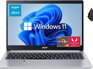 2022 أحدث كمبيوتر محمول أيسر أسباير 5 نحيف ، 15.6 بوصة Full HD IPS ، معالج AMD Ryzen 3 3350U رباعي النواة ، 12 جيجابايت DDR4 RAM ، 512 جيجابايت SSD ، Intel WiFi 6 ، الخلفية KB ، قارئ بصمات الأصابع ، Amazon Alexa ، Windows 11
