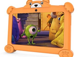 جهاز لوحي للأطفال ، جهاز لوحي 7 بوصات للأطفال ، جهاز لوحي للأطفال الصغار بنظام Android 11 ، وذاكرة وصول عشوائي (RAM) سعة 2 جيجابايت ، وذاكرة قراءة فقط (ROM) بسعة 32 جيجابايت ، ومراقبة أبوية ، وتعليمية ، وبرامج أطفال مثبتة مسبقًا ، ووحدة تحكم ألعاب متوافقة ، وحقيبة مقاومة للأطفال (بني)