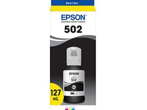 زجاجة حبر عالية السعة EPSON T502 EcoTank Ink سوداء (T502120-S) لطابعات Epson EcoTank مختارة