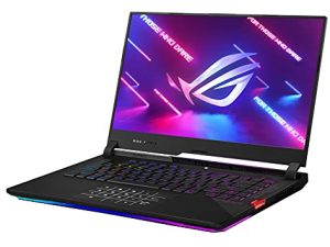 ASUS ROG Strix Scar 15 كمبيوتر محمول للألعاب ، شاشة 15.6 بوصة 300 هرتز نوع IPS ، NVIDIA GeForce RTX 3080 ، AMD Ryzen 9 5900HX ، 16 جيجابايت DDR4 ، 1 تيرابايت SSD ، Opti-Mechanical Per-Key RGB Keyboard ، Windows 11 ، G533QS-DS94