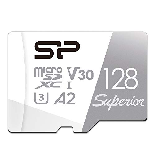Silicon Power 128GB Superior Micro SDXC UHS-I (U3) ، V30 4K A2 ، بطاقة MicroSD عالية السرعة مع محول Silicon Power 128GB Superior Micro SDXC UHS-I (U3) ، V30 4K A2 ، بطاقة MicroSD عالية السرعة مع محول