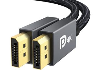 كابل DisplayPort معتمد من VESA ، كابل iVANKY 6.6 قدم DP 1.2 ، [4K @ 60Hz ، 2K @ 165Hz ، 2K @ 144Hz] ، كابل منفذ عرض عالي السرعة مطلي بالذهب 144 هرتز ، لشاشة الألعاب ، بطاقة الرسومات ، التلفزيون ، الكمبيوتر الشخصي ، الكمبيوتر المحمول