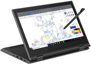 2022 Lenovo 300e 11.6 "2-in-1 Touchscreen Winbook (Intel N4120، 4GB RAM، 64GB Storage، Active Stylus Pen، Webcam) متين ، مقاوم للماء ، كمبيوتر محمول تعليمي ، Type-C ، Wi-Fi ، Windows 10/11 Pro