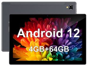 جهاز لوحي 10 بوصة ، جهاز لوحي يعمل بنظام Android 12 ، وذاكرة وصول عشوائي (RAM) سعة 4 جيجا بايت ، وذاكرة قراءة فقط (64 جيجا بايت) ، و 512 جيجا بايت قم بتوسيع جهاز Android اللوحي بكاميرا مزدوجة ، و 5 G WiFi ، و Bluetooth ، وشاشة تعمل باللمس عالية الدقة ، ومعتمدة من Google GMS