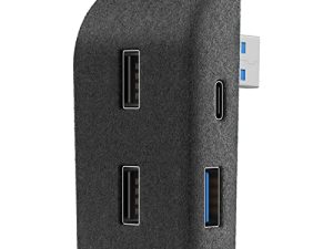 YONZEE Tesla Glove Box USB Hub للموديل Y ، 4-in-1 USB Hub ABS يتدفقون متعدد المنافذ Tesla Glove Box Flash Drive Docking Station لشحن ألعاب نقل البيانات Music Tesla Model Y Accessories