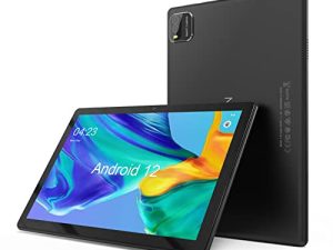 كمبيوتر لوحي 10.1 بوصة يعمل بنظام Android 12 ، وذاكرة قراءة فقط سعة 64 جيجابايت و 256 جيجابايت ، وأقراص رباعية النواة ، وشاشة IPS عالية الدقة تعمل باللمس ومكبر صوت مزدوج ، وأقراص Wi-Fi معتمدة من Google ، وكاميرا 8 ميجابكسل + 2 ميجابكسل ، وعمر بطارية طويل 6000 مللي أمبير في الساعة (أسود)