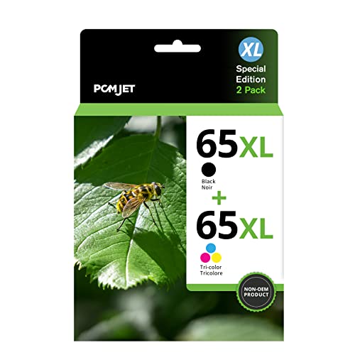 65XL Ink Cartridge Combo Pack متوافق مع حبر 65 XL يعمل مع HP Envy 5055 5000 5058 5052 5034 5032 5030 5014 5012 ، DeskJet 3755 3700 2600 3752 2652 3772 2622 2655 (1 أسود ، 1 ثلاثي الألوان) 65XL Ink Cartridge Combo Pack متوافق مع حبر 65 XL يعمل مع HP Envy 5055 5000 5058 5052 5034 5032 5030 5014 5012 ، DeskJet 3755 3700 2600 3752 2652 3772 2622 2655 (1 أسود ، 1 ثلاثي الألوان)