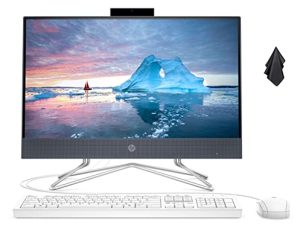 كمبيوتر مكتبي HP All-in-One ، شاشة 22 بوصة عالية الدقة ، Intel Celeron G5900T ، ناسخ DVD ، 4 منافذ USB ، AC WiFi ، HDMI ، Bluetooth ، Windows 11 Home (22 ، ذاكرة وصول عشوائي سعتها 1 تيرابايت ، أزرق)