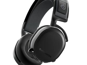 سماعة الألعاب ستيل سيريز Arctis 7+ اللاسلكية - بدون خسارة 2.4 جيجاهرتز - عمر بطارية 30 ساعة - USB-C - 7.1 محيطي - للكمبيوتر الشخصي ، PS5 ، PS4 ، Mac ، Android and Switch - أسود