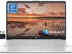 HP 2022 أحدث كمبيوتر محمول عالي الدقة 15.6 بوصة ، معالج Intel Quad-core Celeron N4120 (حتى 2.6 جيجاهرتز) ، ذاكرة وصول عشوائي 4 جيجابايت ، محرك أقراص صلبة سعة 128 جيجابايت ، كاميرا ويب عالية الدقة ، Wi-Fi 5 ، بلوتوث ، بطارية 10+ ساعات ، شحن سريع ، Windows 11 S + MarxsolCables