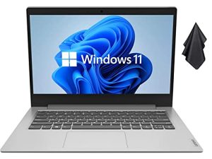 أحدث كمبيوتر محمول من طراز 2022 Lenovo IdeaPad 1 ، شاشة مضادة للتوهج مقاس 14 بوصة ، معالج Intel رباعي النواة ، رسومات Intel UHD ، ذاكرة وصول عشوائي سعتها 4 جيجابايت ، محرك أقراص صلبة PCIe SSD سعة 256 جيجابايت ، نظام Windows 11 + قماش من الألياف الدقيقة