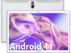 كمبيوتر لوحي 10.1 بوصة Android 11.0 ، 64 جيجابايت ROM + 4 جيجابايت RAM معالج ثماني النواة 4G الهاتف اللوحي ، 1080P FHD IPS ، كاميرا 13 ميجابيكسل ، دعم توسيع 128 جيجابايت ، فتحة لبطاقتي SIM | واي فاي | GPS | بلوتوث (فضي)