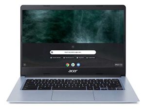 Acer Chromebook 314 ، Intel Celeron N4000 ، شاشة عالية الدقة 14 بوصة ، 4 جيجابايت LPDDR4 ، 64 جيجابايت eMMC ، Gigabit WiFi ، Google Chrome ، CB314-1H-C884