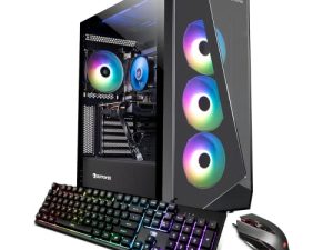 iBUYPOWER Pro Gaming PC Desktop SlateMono 230A (Ryzen 5 5600X 3.7 GHz، AMD Radeon RX 6600 XT 8GB، 16GB DDR4، 480 GB SSD + 1 TB HDD، WiFi Ready، VR Ready، Windows 11 Home)