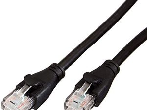 Amazon Basics RJ45 Cat-6 Ethernet Patch Internet Cable - 10 قدم (3 أمتار) ، أسود