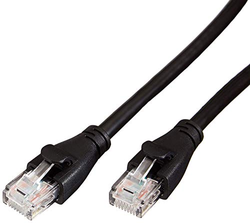 Amazon Basics RJ45 Cat-6 Ethernet Patch Internet Cable - 10 قدم (3 أمتار) ، أسود Amazon Basics RJ45 Cat-6 Ethernet Patch Internet Cable - 10 قدم (3 أمتار) ، أسود