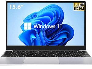 VGKE C15 Windows 11 Laptop 15.6 "FHD ، لوحة مفاتيح كاملة بإضاءة خلفية مع قارئ بصمات الأصابع ، معالج Intel Celeron N5095 رباعي النواة ، ذاكرة وصول عشوائي 12 جيجا بايت DDR4 ، 256 جيجا بايت SSD (فضي)