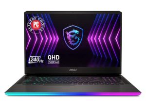 كمبيوتر محمول MSI Raider GE77Hx 17.3 بوصة QHD 240 هرتز: Intel Core i7-12800HX RTX 3070 Ti 16GB DDR5 1 تيرابايت NVMe SSD ، Thunderbolt 4 ، USB من النوع C ، Cooler Boost 5 ، Win11 Pro: رمادي غامق 12UHS-004