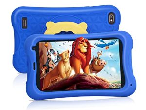 تابلت JREN Kids Tablet 7 بوصات Android 12 للأطفال من سن 3 إلى 7 سنوات ، شاشة IPS FHD 1024 × 600،1080 بكسل ، ذاكرة تخزين رام 2 جيجابايت و 32 جيجابايت ، بلوتوث ، واي فاي ، كيدوز مثبت مسبقًا ، كاميرات مزدوجة ، جراب أزرق للأطفال