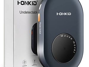 محرك ماوس Jiggler غير قابل للكشف من HONKID مع مفتاح تشغيل / إيقاف ومنفذ USB خالٍ من محرك الأقراص ، يحاكي حركة الماوس تلقائيًا ، ويمنع الكمبيوتر المحمول غير نشط / مغلق