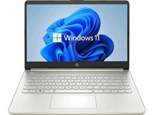 أحدث كمبيوتر محمول HP 14 بوصة ، نظام تشغيل Windows 11 ، معالج AMD ثنائي النواة يصل إلى 2.60 جيجاهرتز ، 4 جيجابايت رام ، 64 جيجابايت SSD ، كاميرا ويب ، فضي (مجدد)