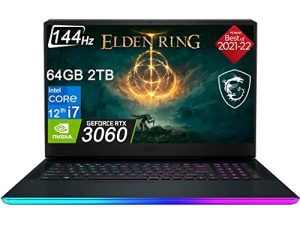 2022 MSI GE76 Raider 17.3 "144Hz (DDR5 64GB RAM ، 2TB PCIe SSD ، Intel 12th Gen i7-12700H ، GeForce RTX 3060 6GB) FHD Thin Bezel Gaming Laptop ، Thunderbolt 4 ، كاميرا ويب ، RGB بإضاءة خلفية ، Wifi 6 ، Win 11 Home