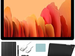 2020 Samsung Galaxy Tab A7 10.4 '' (2000x1200) TFT Display Wi-Fi Tablet Bundle، Qualcomm Snapdragon 662، 3GB RAM، Bluetooth، Dolby Atmos Audio، Android 10 OS w / Tigology Accessories (32GB، Gold)