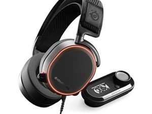 سماعة الألعاب السلكية SteelSeries Arctis Pro + GameDAC - صوت عالي الدقة معتمد - DAC و Amp مخصص - لجهاز PS5 / PS4 والكمبيوتر الشخصي - أسود