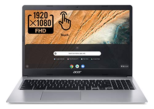 Acer 2022 Chromebook 315 15.6 "Full HD 1080p IPS Touchscreen Laptop PC، Intel Celeron N4020 Dual-Core Processor، 4GB DDR4 RAM، 64GB eMMC، Webcam، WiFi، 12 Hrs Battery Life، Chrome OS، Silver Acer 2022 Chromebook 315 15.6 "Full HD 1080p IPS Touchscreen Laptop PC، Intel Celeron N4020 Dual-Core Processor، 4GB DDR4 RAM، 64GB eMMC، Webcam، WiFi، 12 Hrs Battery Life، Chrome OS، Silver