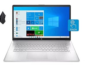 كمبيوتر محمول 2022 HP Pavilion 17 ، شاشة لمس HD + 17.3 بوصة ، معالج AMD Ryzen3 3250U ، ذاكرة وصول عشوائي 16 جيجابايت ، 256 جيجابايت SSD + 1 تيرابايت HDD ، WiFi ، عمر بطارية طويل ، Windows 10 + سنة واحدة من Office365 ، فضي (أحدث طراز)