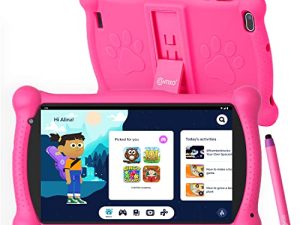 جهاز لوحي Contixo Kids Tablet V10 ، 7 بوصة HD ، الأعمار من 3 إلى 7 سنوات ، جهاز لوحي للأطفال الصغار مزود بكاميرا ، تحكم أبوي - 16 جيجابايت ، واي فاي ، جهاز لوحي تعليمي للأطفال مع تطبيقات معتمدة من المعلم ، حافظة واقية من الأطفال وقلم ، وردي