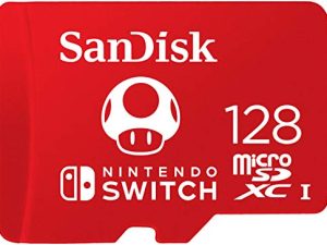 بطاقة ذاكرة سانديسك microSDXC بسعة 128 جيجا ، ومرخصة لنينتندو سويتش - SDSQXAO-128G-GNCZN