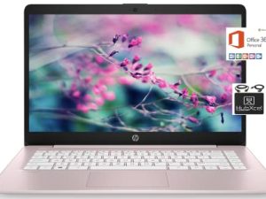 أحدث كمبيوتر محمول 2021 HP 14 بوصة عالي الدقة ، Intel Celeron N4000 حتى 2.6 جيجاهرتز ، 4 جيجابايت DDR4 ، سعة تخزين 64 جيجابايت eMMC ، WiFi ، كاميرا ويب ، HDMI ، بلوتوث ، سنة واحدة Microsoft 365 ، Windows 10 S ، وردي وردي + كابلات Hubxcel