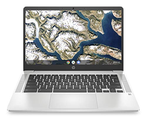 HP Chromebook 14-inch FHD Laptop، Intel Celeron N4000، 4 GB RAM، 32 GB eMMC، Chrome (14a-na0050nr ، فضي معدني) HP Chromebook 14-inch FHD Laptop، Intel Celeron N4000، 4 GB RAM، 32 GB eMMC، Chrome (14a-na0050nr ، فضي معدني)