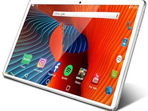 جهاز لوحي 10.1 بوصة يعمل بنظام Android مع 2GB + 32GB ، أجهزة لوحية للهاتف 3G وبطاقة SIM مزدوجة وكاميرا مزدوجة 2MP + 5MP ، معالج رباعي النواة ، شاشة HD 1280x800 IPS ، GPS ، FM (فضي)
