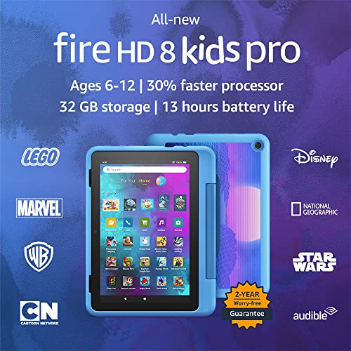 جهاز لوحي Amazon Fire HD 8 Kids Pro الجديد كليًا ، شاشة 8 بوصة عالية الدقة ، من سن 6 إلى 12 عامًا ، معالج أسرع بنسبة 30٪ ، عمر بطارية 13 ساعة ، حافظة صديقة للأطفال ، 32 جيجابايت ، (إصدار 2022) ، أزرق سايبر جهاز لوحي Amazon Fire HD 8 Kids Pro الجديد كليًا ، شاشة 8 بوصة عالية الدقة ، من سن 6 إلى 12 عامًا ، معالج أسرع بنسبة 30٪ ، عمر بطارية 13 ساعة ، حافظة صديقة للأطفال ، 32 جيجابايت ، (إصدار 2022) ، أزرق سايبر