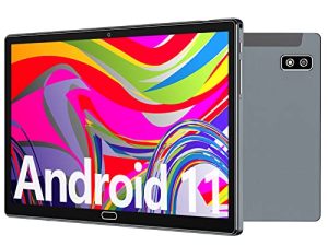 جهاز لوحي Android 11 ، جهاز لوحي 10.1 بوصة سعة تخزين 64 جيجا بايت 4 جيجا رام ، 2022 أحدث جهاز لوحي مع شريحة ثماني النواة ، كاميرا 13 ميجا بيكسل ، بطارية 6000 مللي أمبير ، نظام تحديد المواقع العالمي ، بلوتوث ، واي فاي ، USB-C ، جهاز كمبيوتر لوحي بشاشة لمس عالية الدقة GMS (رمادي)